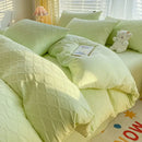 GobekUsa Fresh Bubble Yarn Fabric Bedding Set - Soft, Breathable Duvet Cover with Sheet