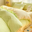 GobekUsa Fresh Bubble Yarn Fabric Bedding Set - Soft, Breathable Duvet Cover with Sheet