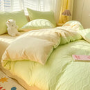 GobekUsa Fresh Bubble Yarn Fabric Bedding Set - Soft, Breathable Duvet Cover with Sheet