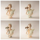 GobekUsa 30cm Pink Butterfly Girl Vase Statue Modern Home Decor Resin Figurines