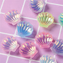 Pastel iridescent pearl shells beach decor embellishments bedroom art by Decorbites