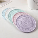 Pastel mandala diatomite round coasters dining room drink mats by Decorbites
