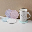 Pastel mandala diatomite round coasters dining room drink mats by Decorbites