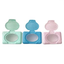 Pastel mint blue and pink baby wet wipes dispenser set bathroom holder by Decorbites