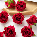 Pastel multicolor silk artificial flowers 100pcs wedding decor by Decorbites
