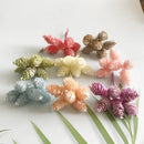 Pastel pinecone artificial flower wreath for living room decor by Decorbites