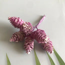 Pastel pinecone artificial flower wreath for living room decor by Decorbites