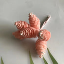 Pastel pinecone artificial flower wreath for living room decor by Decorbites
