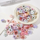 Pastel pink and lavender mini daisy artificial flowers wedding decor by Decorbites