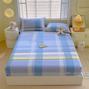 GobekUsa Cotton Striped Fitted Bed Sheet for Queen Double Mattress Cover