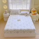 GobekUsa Cotton Striped Fitted Bed Sheet for Queen Double Mattress Cover