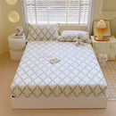 GobekUsa Cotton Striped Fitted Bed Sheet for Queen Double Mattress Cover