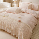 GobekUsa Cozy Velvet Lace Flowers Princess Bedding Set