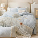 GobekUsa Cozy Velvet Lace Flowers Princess Bedding Set