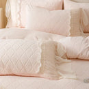 GobekUsa Cozy Velvet Lace Flowers Princess Bedding Set