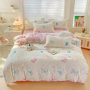 GobekUsa Cozy Cotton Bedding Set for Double Bed, Autumn Winter Duvet Cover Kit