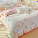 GobekUsa Cozy Cotton Bedding Set for Double Bed, Autumn Winter Duvet Cover Kit