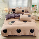 GobekUsa Cozy Cotton Bedding Set for Double Bed, Autumn Winter Duvet Cover Kit