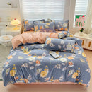GobekUsa Cozy Cotton Bedding Set for Double Bed, Autumn Winter Duvet Cover Kit