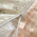 GobekUsa Cotton Small Florals Princess Bedding Set - Queen Size - Duver Cover Bed Sheet Bed Skirt Pillowcases