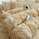 GobekUsa Cotton Small Florals Princess Bedding Set - Queen Size - Duver Cover Bed Sheet Bed Skirt Pillowcases
