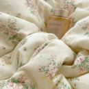 GobekUsa Cotton Small Florals Princess Bedding Set - Queen Size - Duver Cover Bed Sheet Bed Skirt Pillowcases