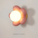 GobekUsa Cream Flower Wall Lamp: Nordic Style Indoor Lighting for Living Room and Bedroom