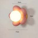 GobekUsa Cream Flower Wall Lamp: Nordic Style Indoor Lighting for Living Room and Bedroom