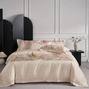GobekUsa Flowers Pattern 1000TC Egyptian Cotton Luxury Bedding Set & Silk Duvet Cover