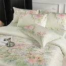 GobekUsa Flowers Pattern 1000TC Egyptian Cotton Luxury Bedding Set & Silk Duvet Cover