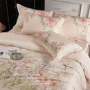 GobekUsa Flowers Pattern 1000TC Egyptian Cotton Luxury Bedding Set & Silk Duvet Cover