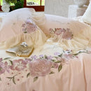 GobekUsa Flowers Lace Ruffles Wedding Bedding Set 1000TC Egyptian Cotton Duvet Cover Set