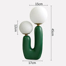 GobekUsa Glass Ball Table Lamp: Green Pink Resin Nordic Creativity Cute Bedroom Decor