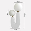 GobekUsa Glass Ball Table Lamp: Green Pink Resin Nordic Creativity Cute Bedroom Decor