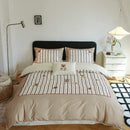 GobekUsa Cotton Embroidered King Queen Bedding Set with High-Quality Duvet Cover Pillowcases