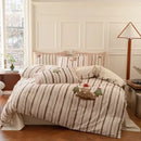 GobekUsa Cotton Embroidered King Queen Bedding Set with High-Quality Duvet Cover Pillowcases