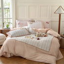 GobekUsa Cotton Embroidered King Queen Bedding Set with High-Quality Duvet Cover Pillowcases