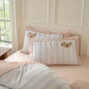 GobekUsa Cotton Embroidered King Queen Bedding Set with High-Quality Duvet Cover Pillowcases