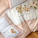 GobekUsa Cotton Embroidered King Queen Bedding Set with High-Quality Duvet Cover Pillowcases