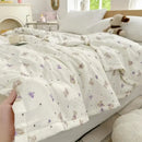 GobekUsa Cartoon Bear Printed Summer Quilt Lightweight Soft Cooling Blanket