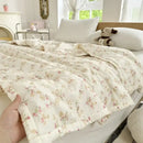 GobekUsa Cartoon Bear Printed Summer Quilt Lightweight Soft Cooling Blanket