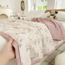GobekUsa Cartoon Bear Printed Summer Quilt Lightweight Soft Cooling Blanket