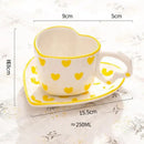 Pastel polka dot 250ml coffee cup and saucer set dining room ceramic by Decorbites