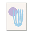 GobekUsa Pastel Purple Abstract Wall Art Print