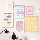 GobekUsa Pastel Purple Abstract Wall Art Print
