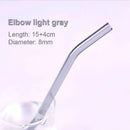Pastel ridged glass straws set kitchen eco friendly drinking tubes by Decorbites