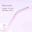 Pastel ridged glass straws set kitchen eco friendly drinking tubes by Decorbites