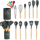 GobekUsa 13-Piece Silicone Kitchen Utensils Set with Storage Box | Heat-Resistant Cooking Tools and Baking Accessories