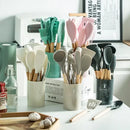 GobekUsa 13-Piece Silicone Kitchen Utensils Set with Storage Box | Heat-Resistant Cooking Tools and Baking Accessories