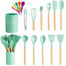 GobekUsa 13-Piece Silicone Kitchen Utensils Set with Storage Box | Heat-Resistant Cooking Tools and Baking Accessories